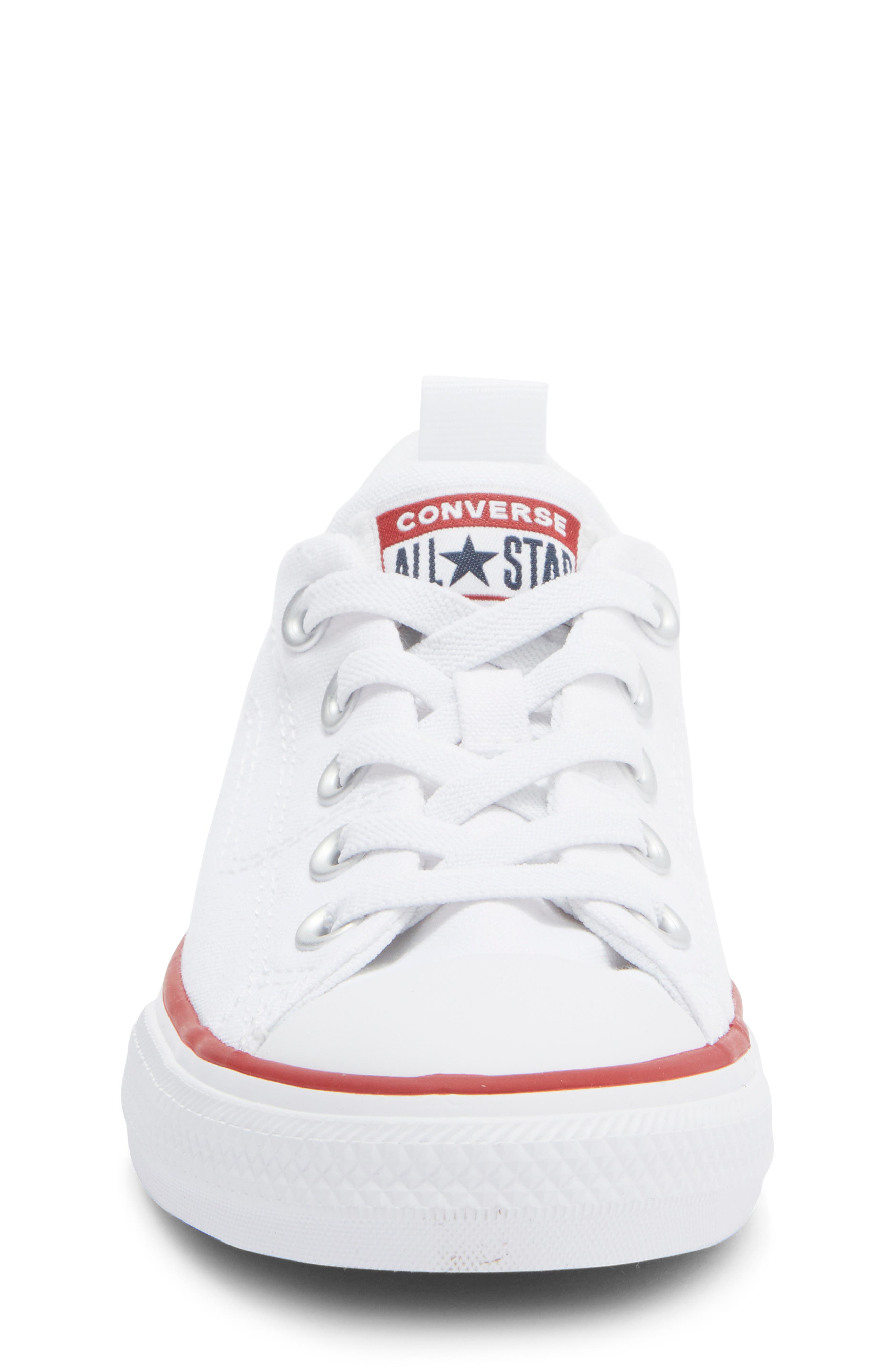 Converse Kids' Chuck Taylor<sup>®</sup> All Star<sup>®</sup> Low Top Sneaker, Alternate, color, White/ Natural Ivory/ Garnet