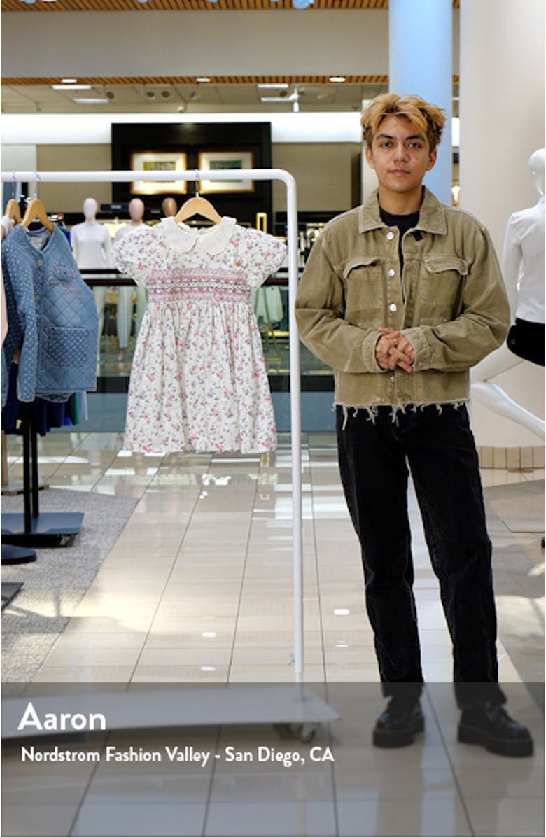 Kids' Floral Smocked Cotton Dress, sales video thumbnail