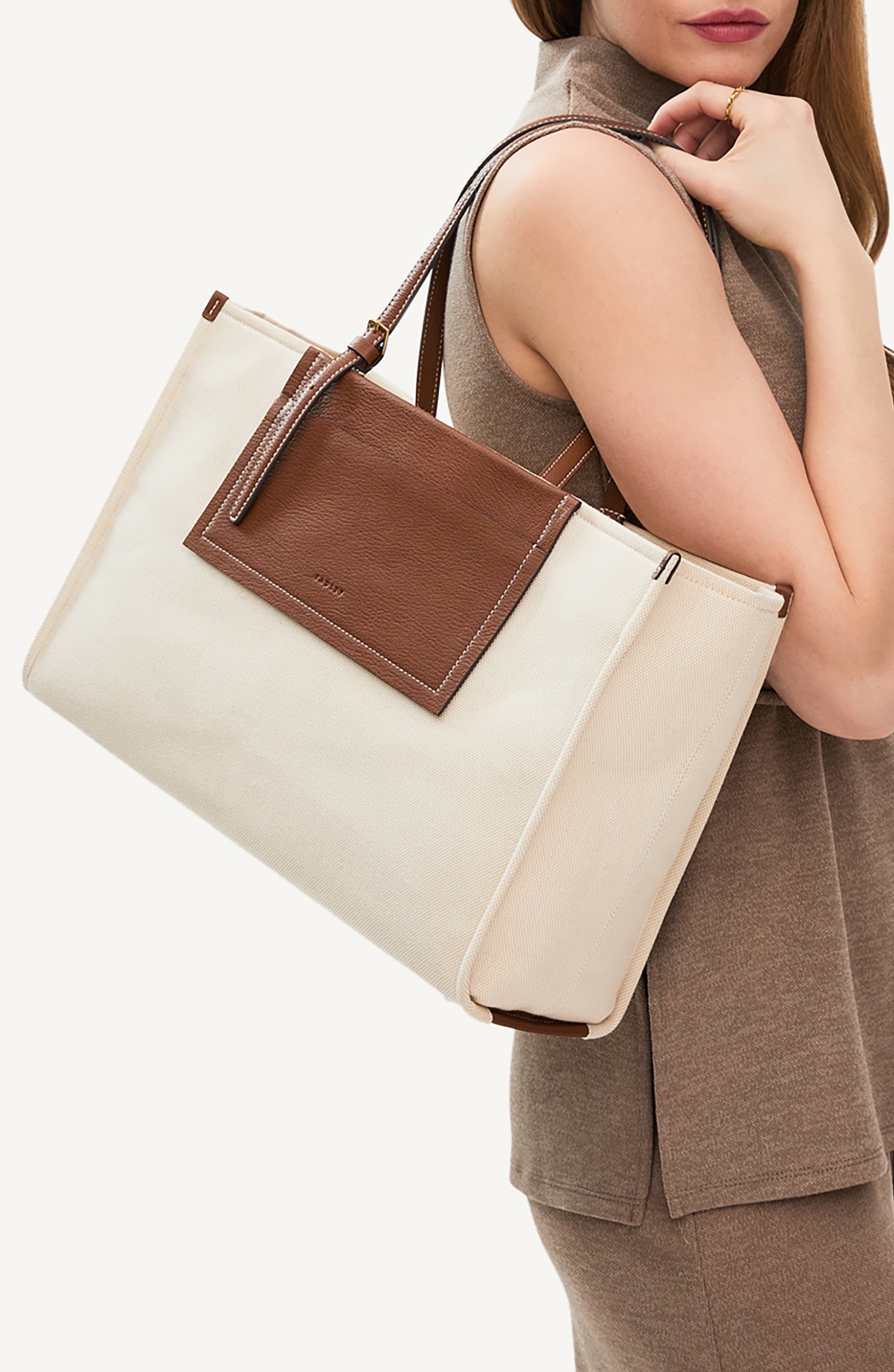 Radley The Burlington - Canvas Large Ziptop Tote Bag, Alternate, color, Natural