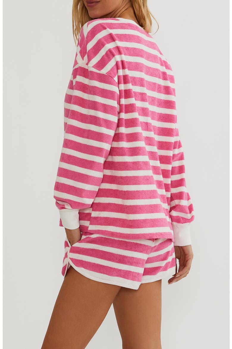 Cyra Striped Terry Top, Alternate, color, MISTY STRIPE