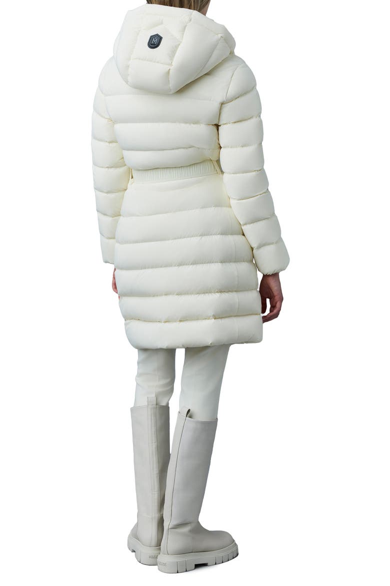 Ashley Water Resistant Down & Feather Coat, Alternate, color, CREAM