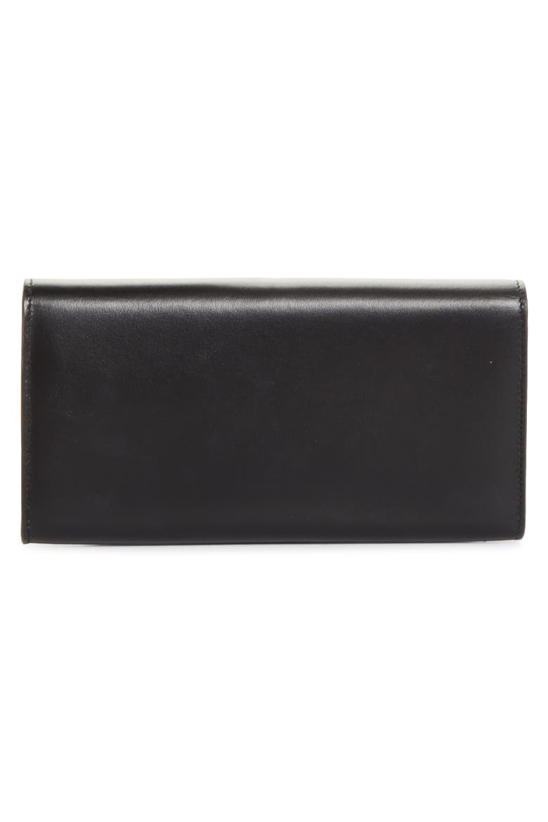 Bettina Long Leather Wallet, Alternate, color, CM6S BLACK/ GOLD