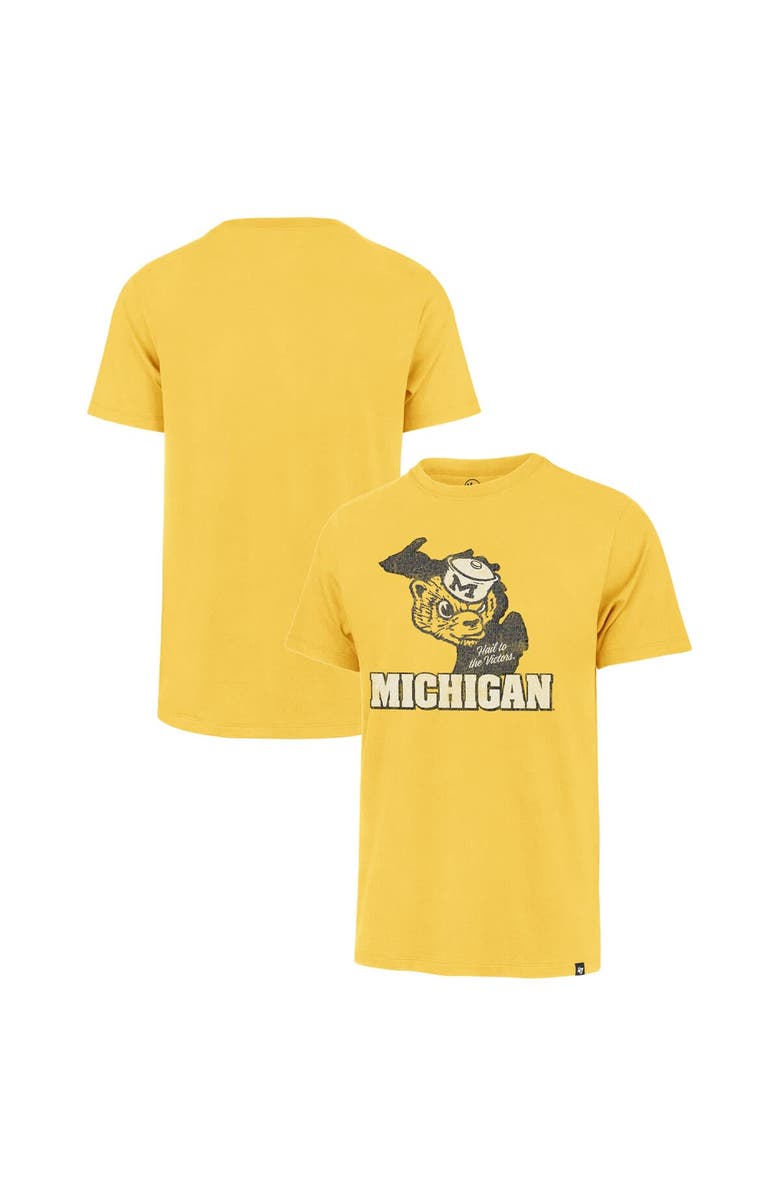 '47 Men's '47 Maize Michigan Wolverines Local Franklin T-Shirt, Main, color, 