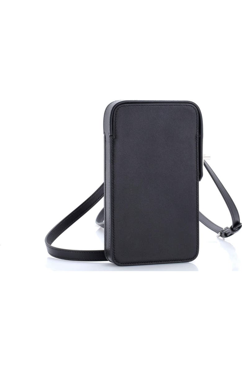 Pre-Owned Hermes Hac a Box Phone Case Tadelakt, Alternate, color, Noir