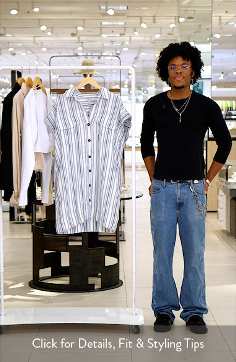 Stripe Utility Mini Shirtdress, sales video thumbnail