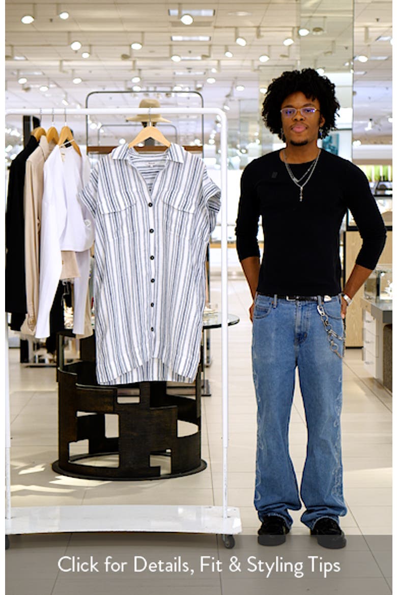 Stripe Utility Mini Shirtdress video