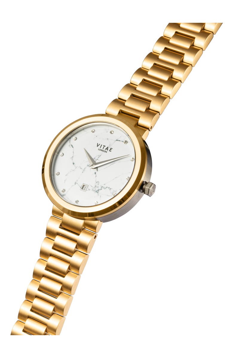 Vitae London Elmington Marble Bracelet Watch, 36mm, Alternate, color, Gold