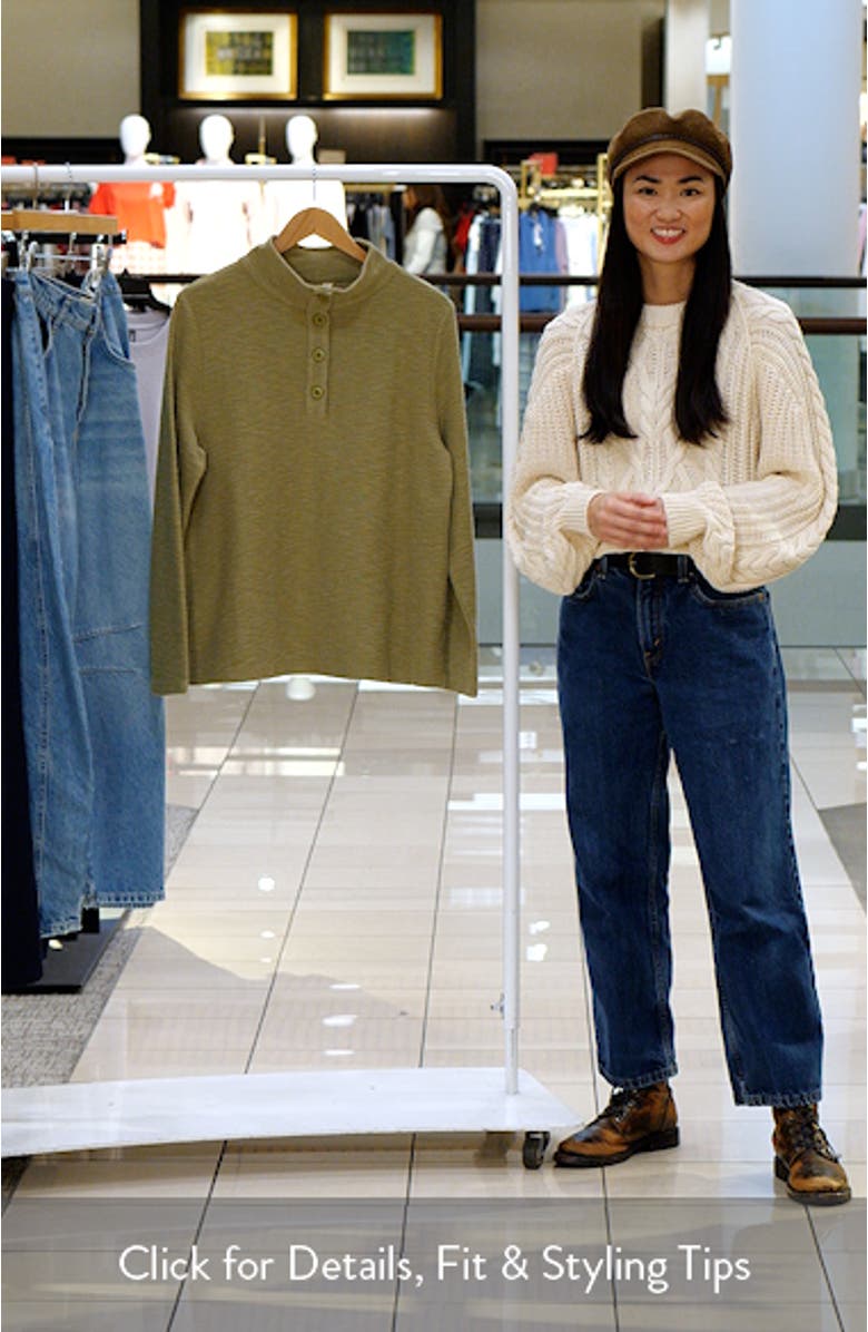 Last Boat Organic Cotton Half Placket Sweatshirt, sales video thumbnail