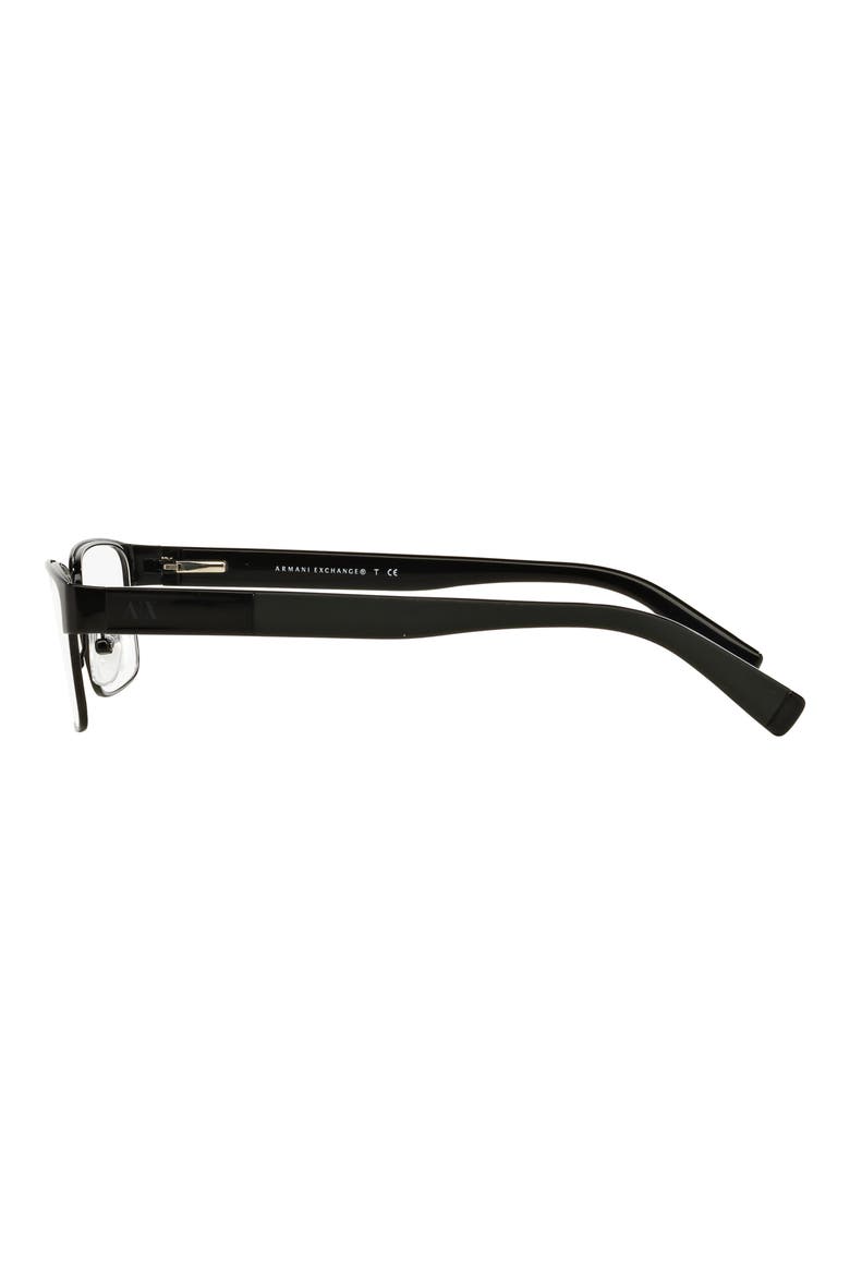 54mm Rectangular Optical Glasses, Alternate, color, SHINY BLACK