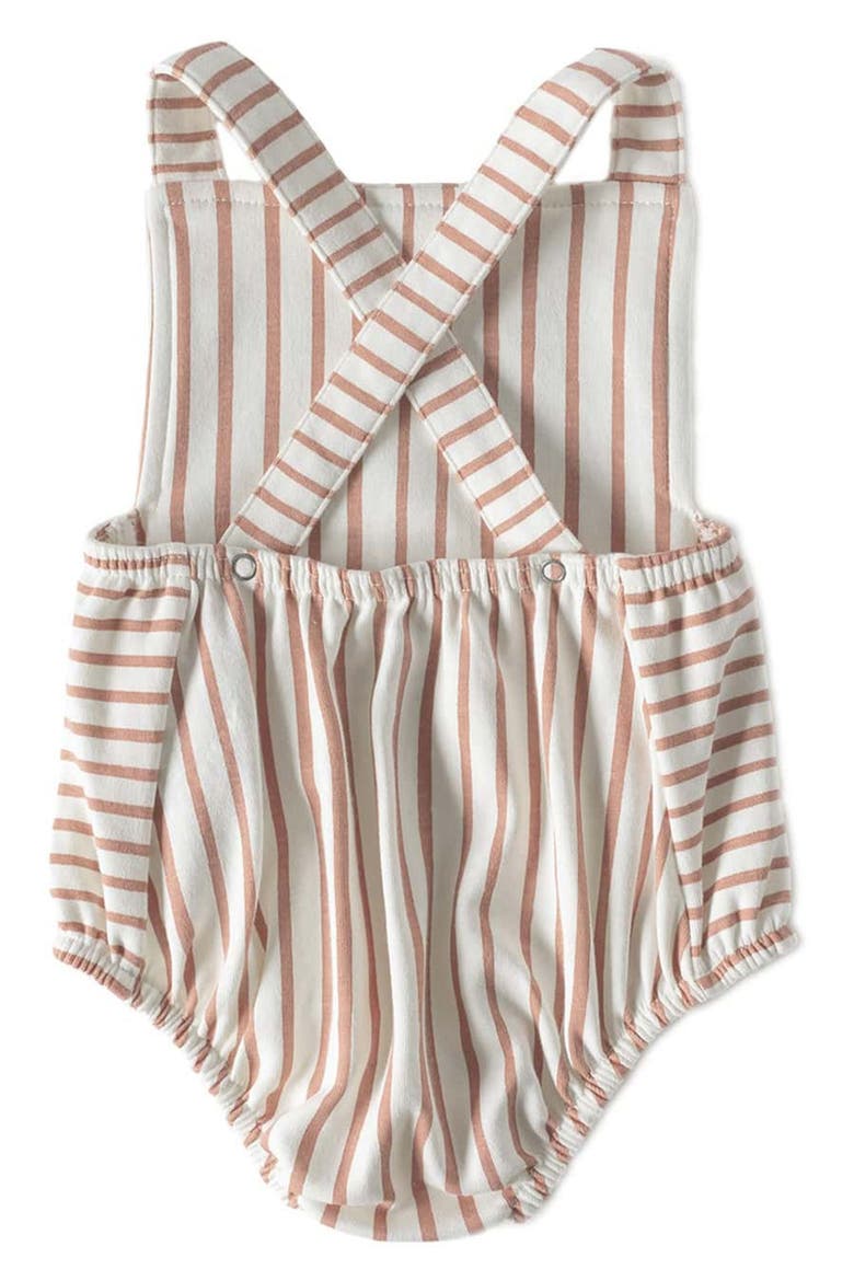 Crisscross Organic Cotton Bodysuit, Alternate, color, STRIPES AWAY PEONY