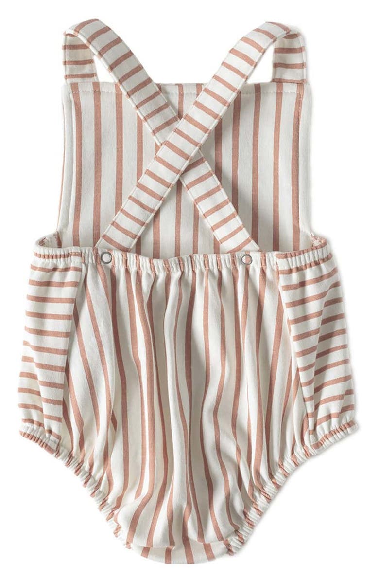 Pehr Crisscross Organic Cotton Bodysuit, Alternate, color, Stripes Away Peony