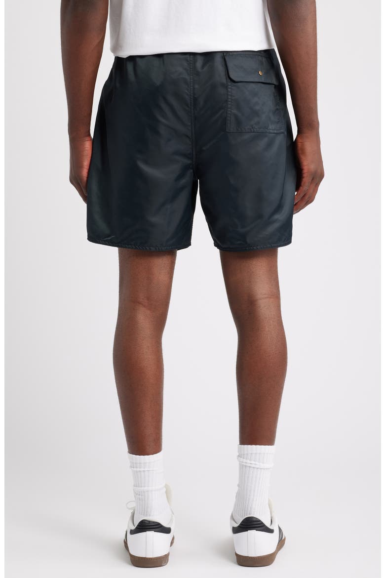 Olympic Embroidered Logo Nylon Shorts, Alternate, color, COAL
