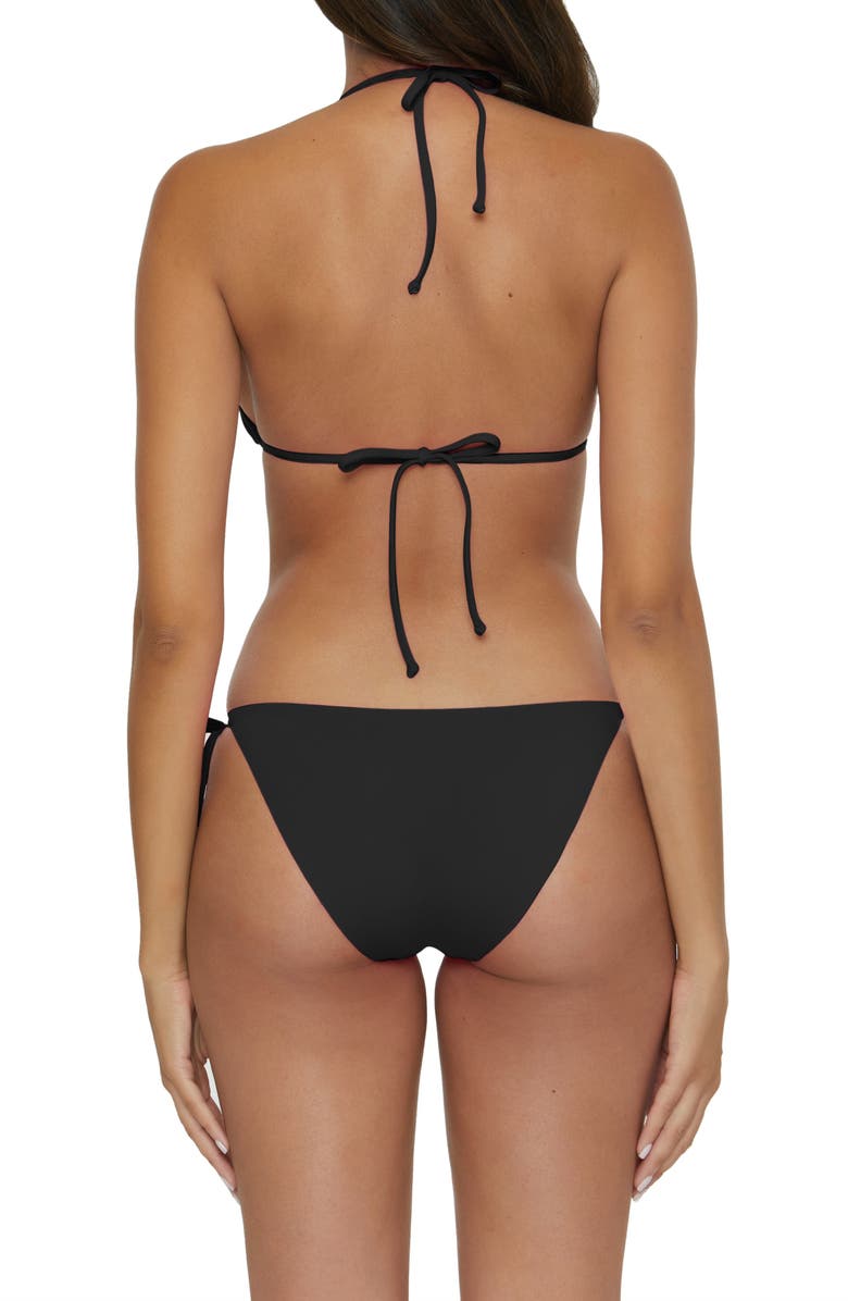 Becca Color Code Side Tie Bikini Bottoms, Alternate, color, Black