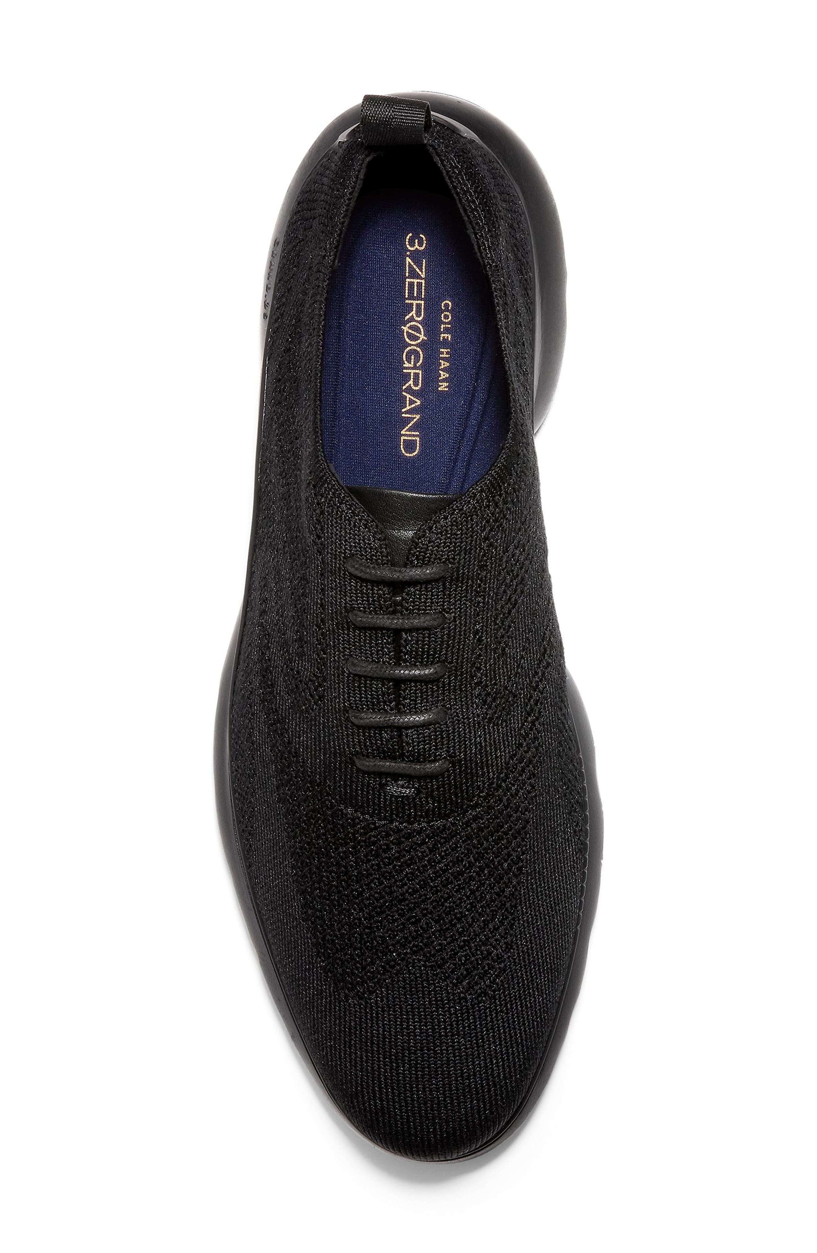 3.ZERØGRAND StitchLite Wingtip Sneaker, Alternate, color, BLACK/ BLACK