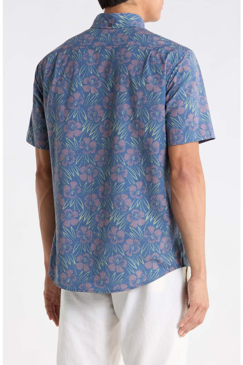 Blossom Harmony Button-Down Shirt, Alternate, color, NAVY