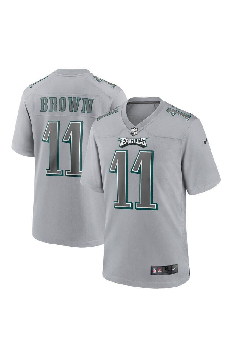 Nike Men's Nike A.J. Brown Gray Philadelphia Eagles Atmosphere Fashion Game Jersey, Alternate, color,