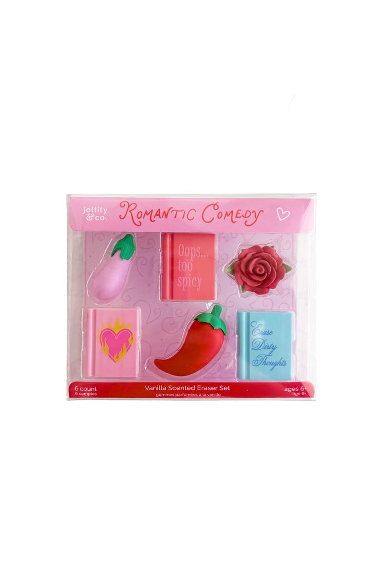 RomCom Book Club Eraser Set, Main, color, Assorted Pre-Pack
