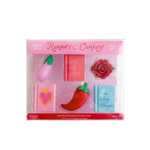 RomCom Book Club Eraser Set
