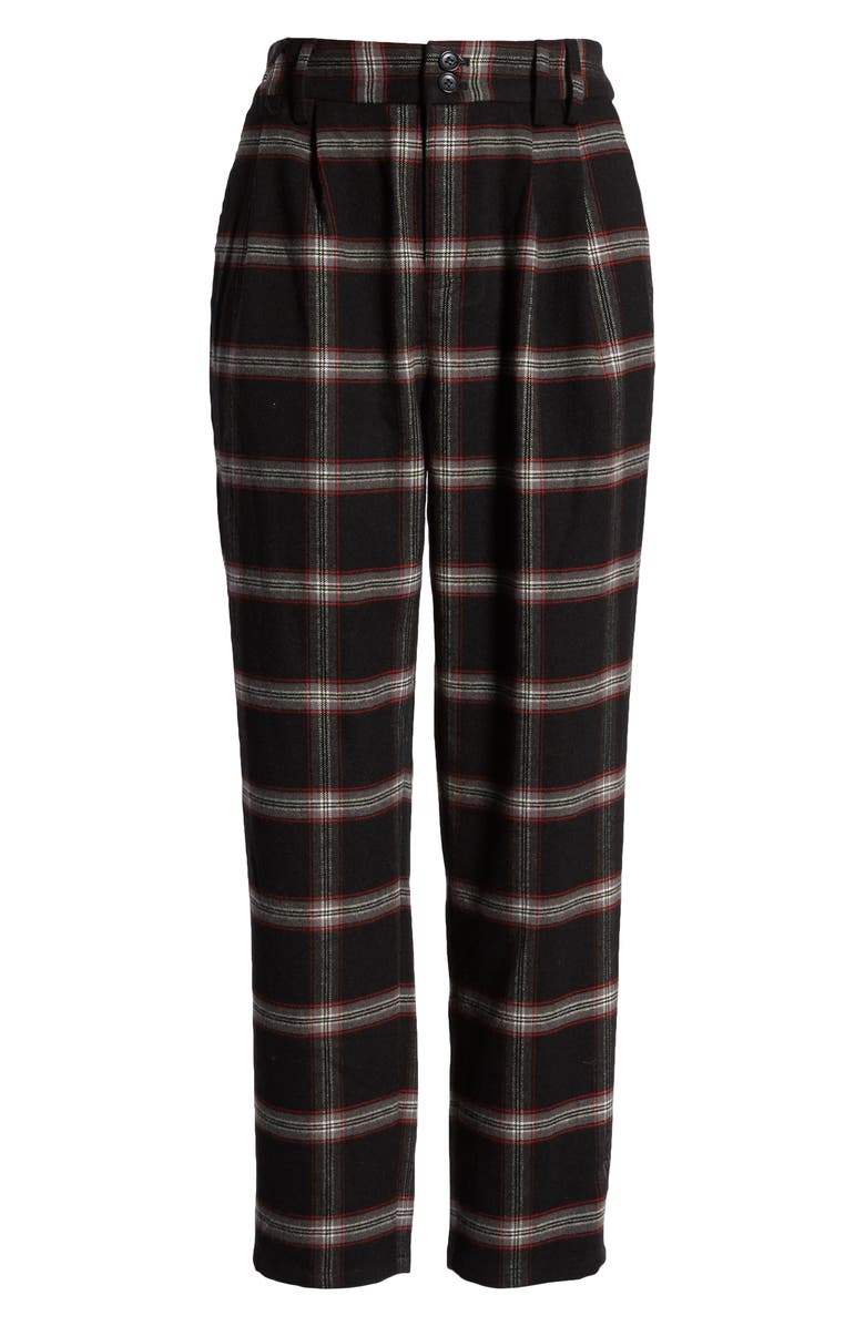 BP. x Claudia Sulewski Plaid Menswear Crop Pants, Alternate, color, 