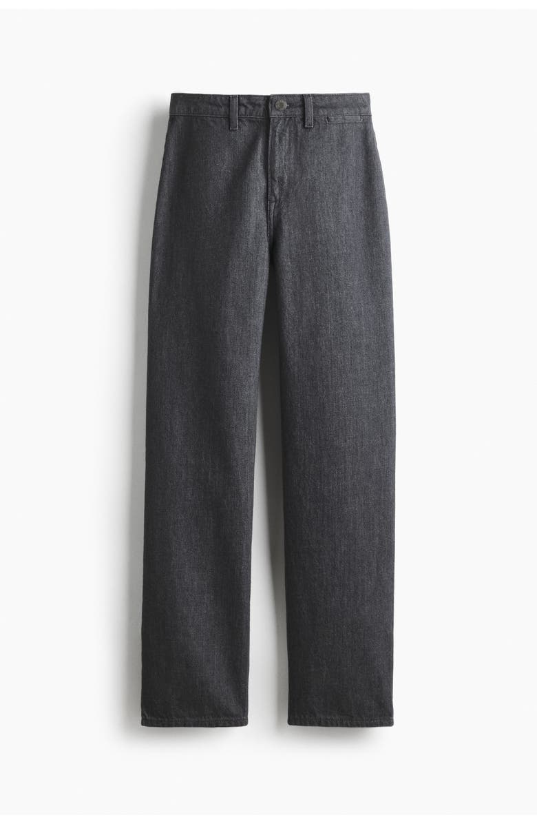 H&M Straight High Jeans, Main, color, Denim Gray