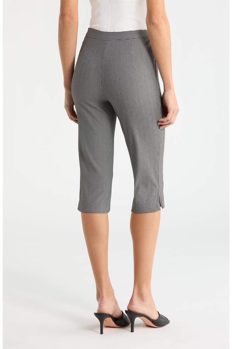 Brecklynn Gingham Capri Pants, Alternate, color, BLACK GINGHAM