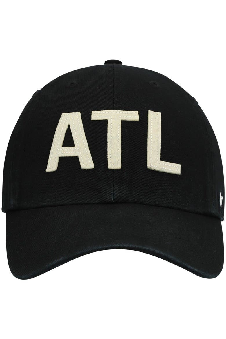 Women's '47 Black Atlanta Falcons Finley Clean Up Adjustable Hat, Alternate, color, Black