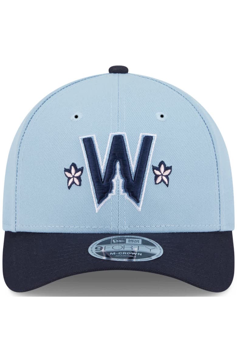 Men's New Era Light Blue/Navy Washington Nationals 2025 City Connect 9FORTY M-Crown Adjustable Hat, Alternate, color, Light Blue