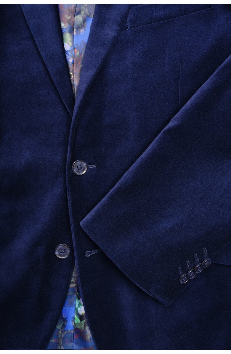 SAVILE ROW CO Velvet Blazer, Alternate, color, Navy