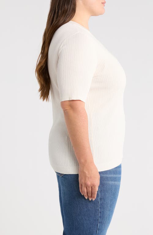 Jones New York Plus Size Sutton Short-sleeve Crewneck Top In White