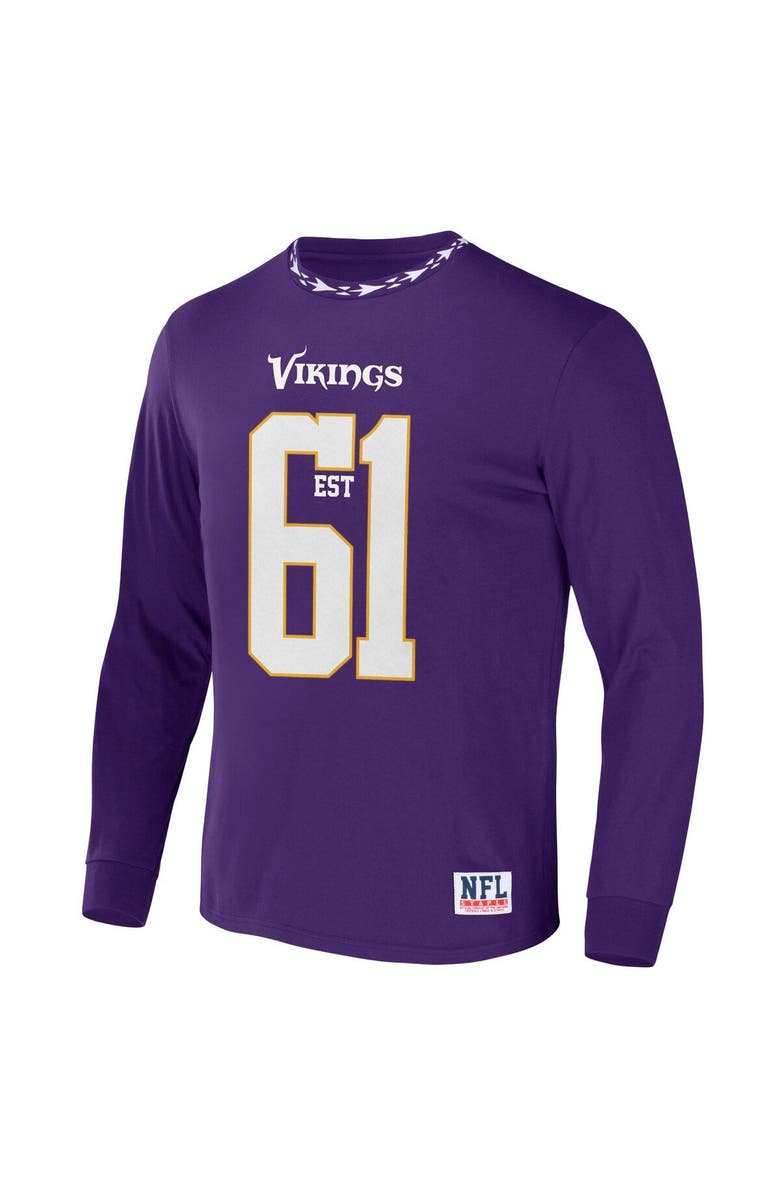 STAPLE Men's NFL x Staple Purple Minnesota Vikings Core Team Long Sleeve T-Shirt, Alternate, color, 