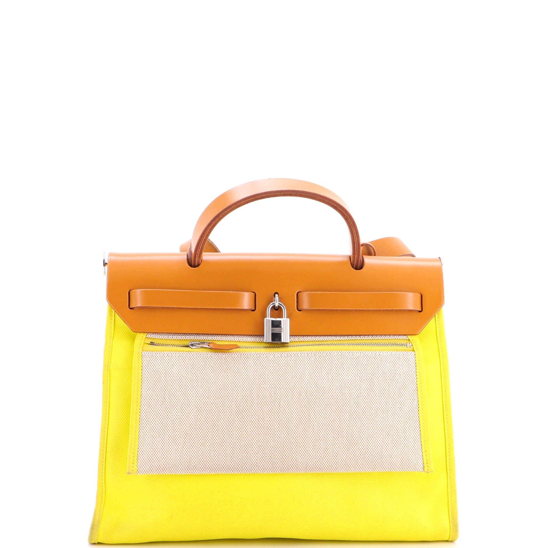 Herbag Zip Berline Vache Canvas and Leather 31, Alternate, color, Lime