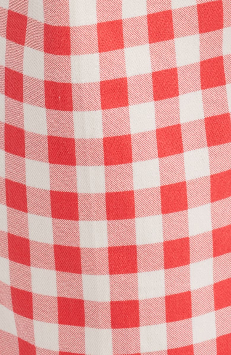 Rails Getty High Waist Crop Wide Leg Jeans, Alternate, color, Tomato Gingham