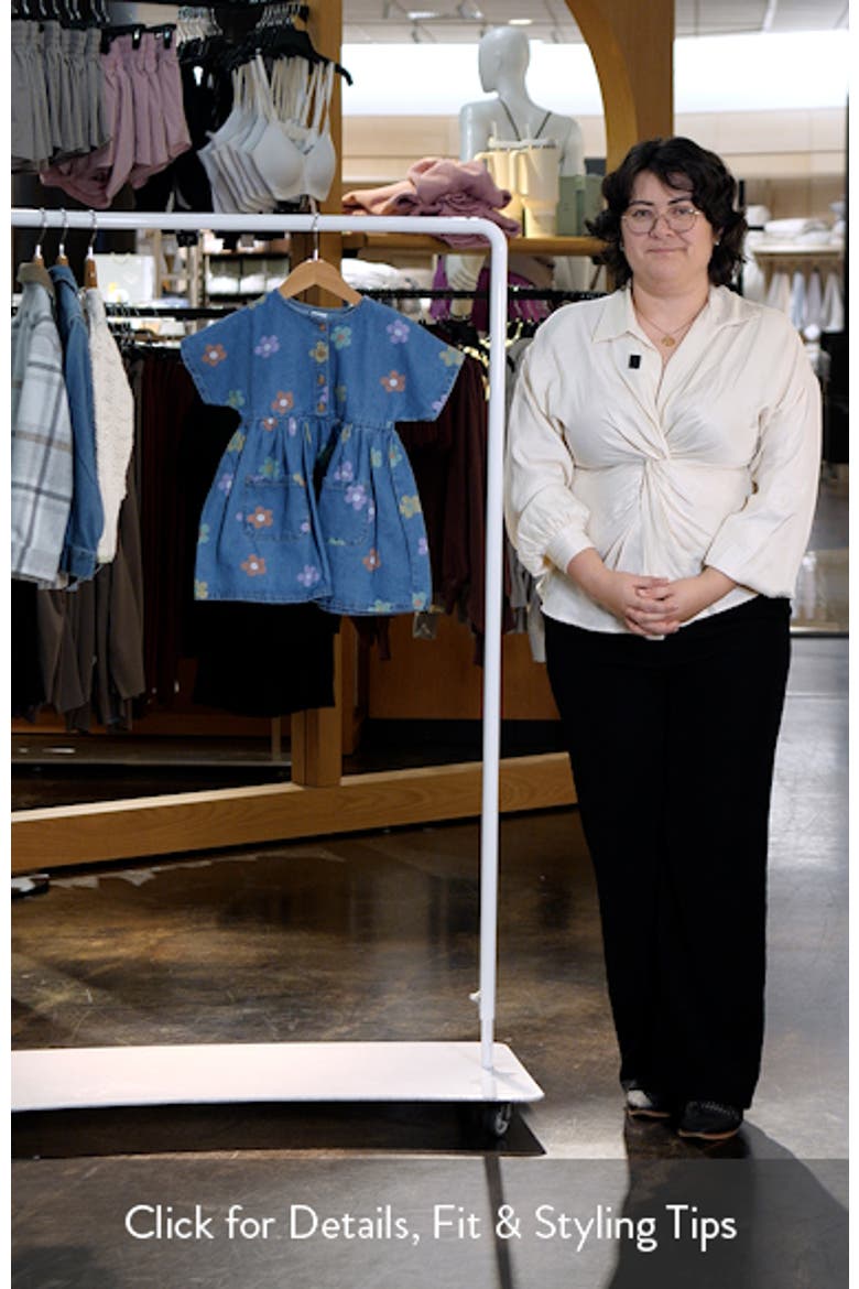 Kids' Floral Denim Shirtdress video