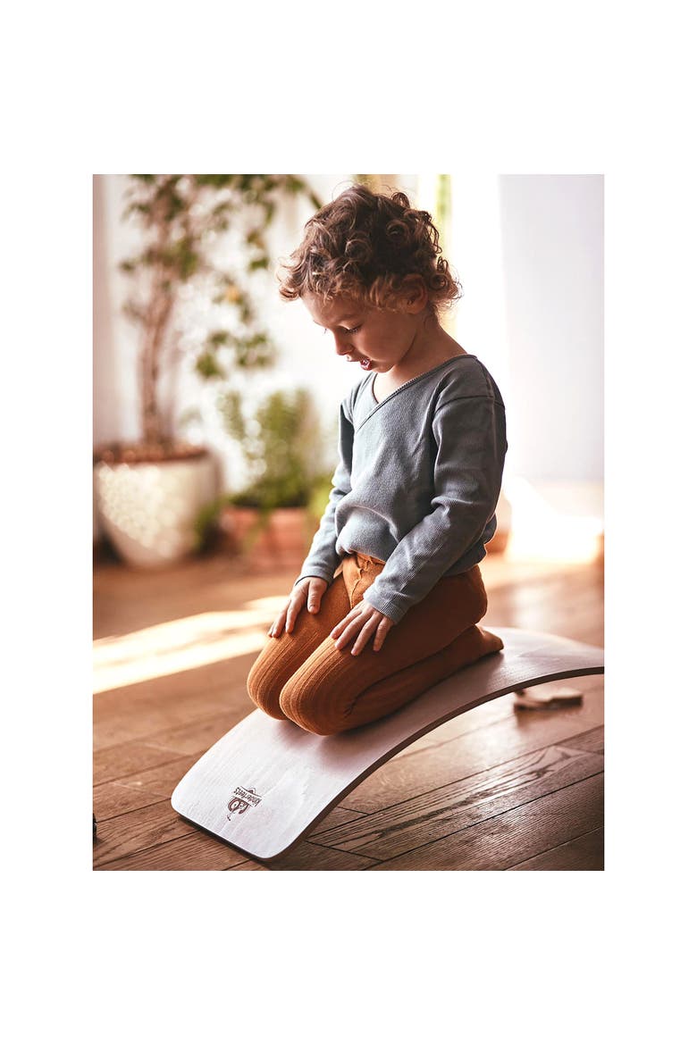 All Ages Wooden Balance Board, Ages 18Mo+, Alternate, color, Multicolored