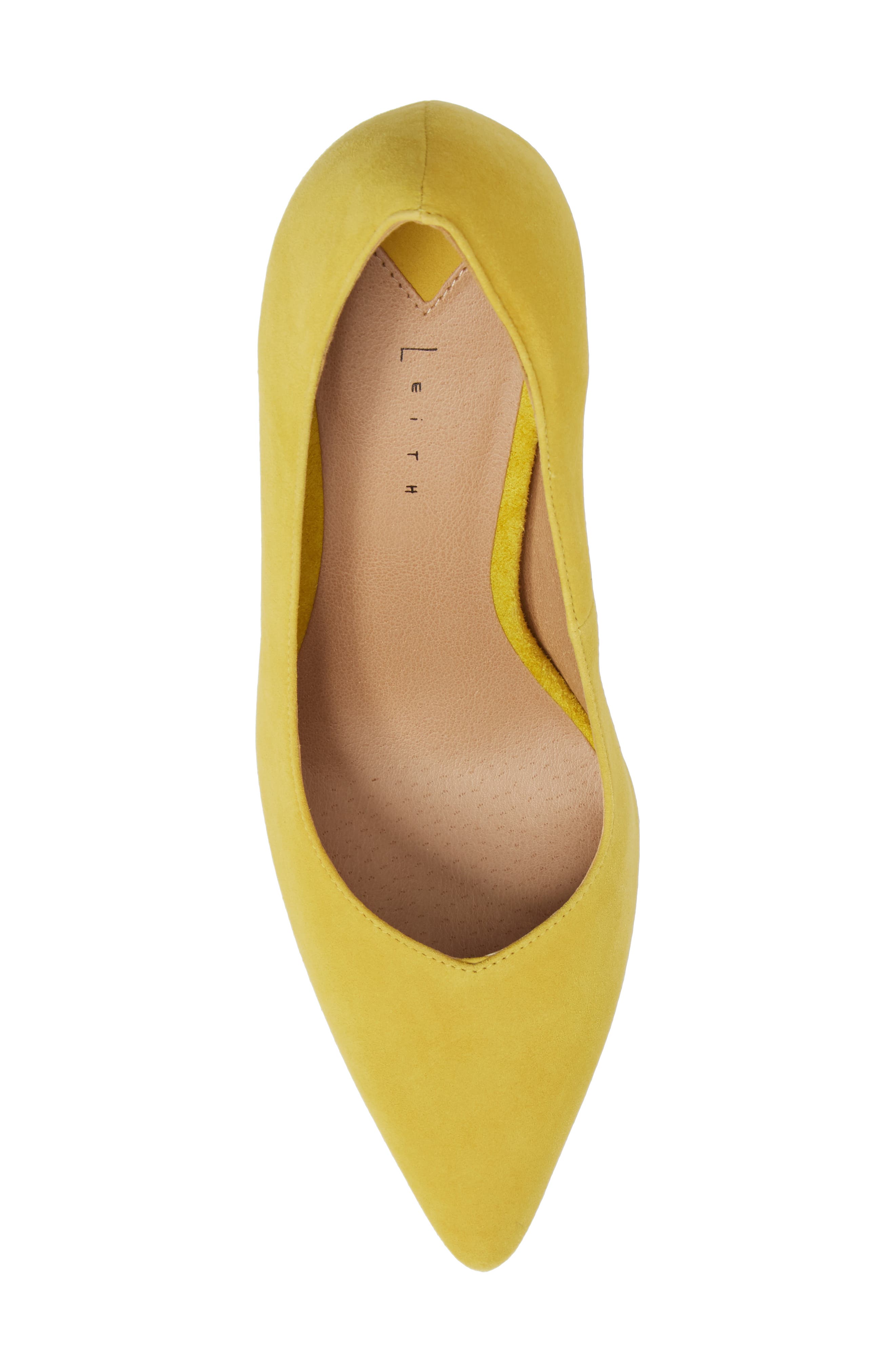 Palma Pointy Toe Pump, Alternate, color, YELLOW SUEDE