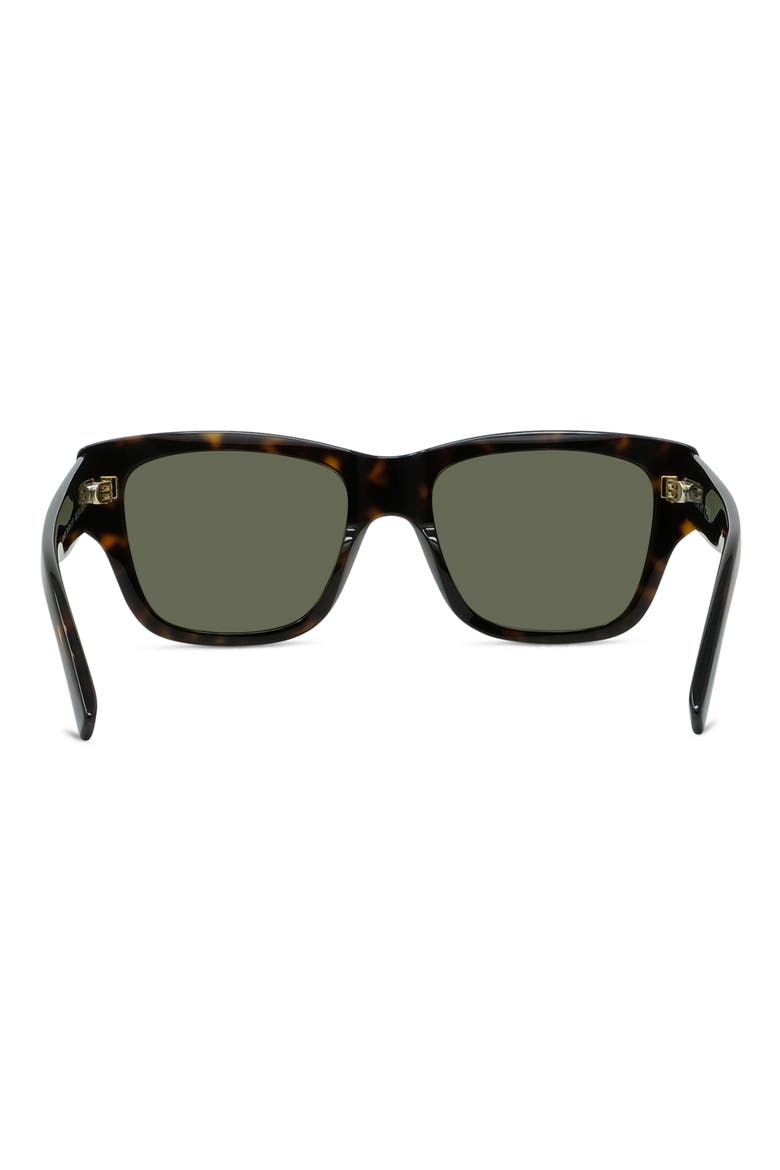 City 53mm Geometric Sunglasses, Alternate, color, DARK HAVANA / GREEN