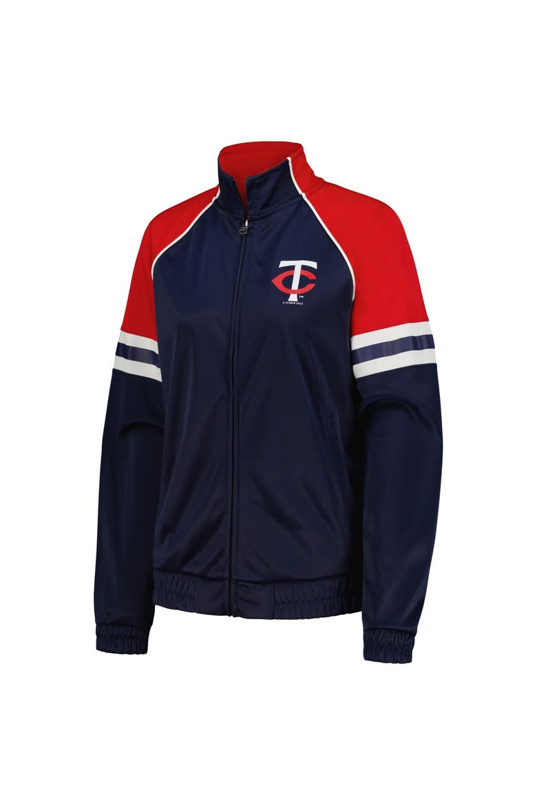Women's G-III 4Her by Carl Banks Navy Minnesota Twins First Place Raglan Full-Zip Track Jacket, Alternate, color, Navy