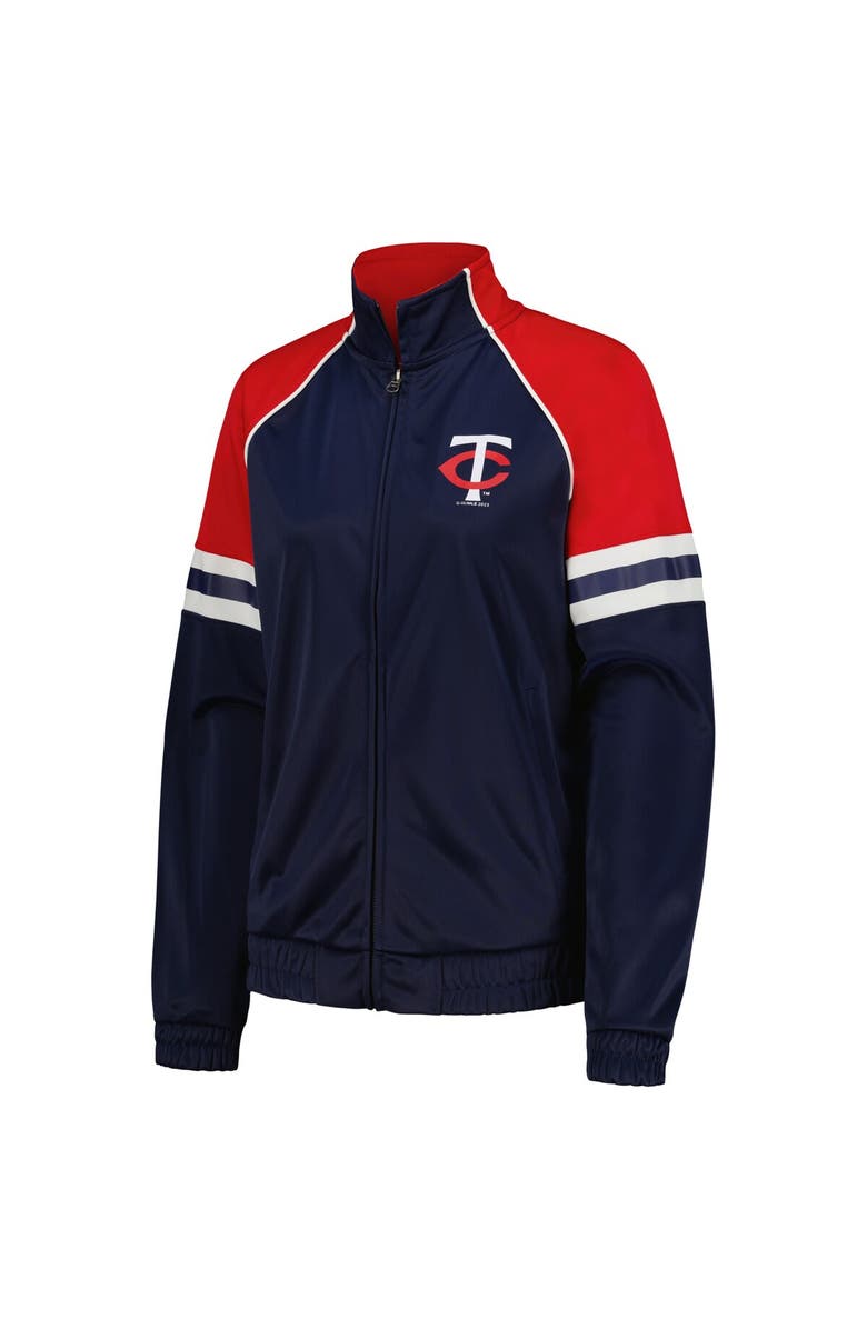G-III 4HER BY CARL BANKS Women's G-III 4Her by Carl Banks Navy Minnesota Twins First Place Raglan Full-Zip Track Jacket, Alternate, color, Navy