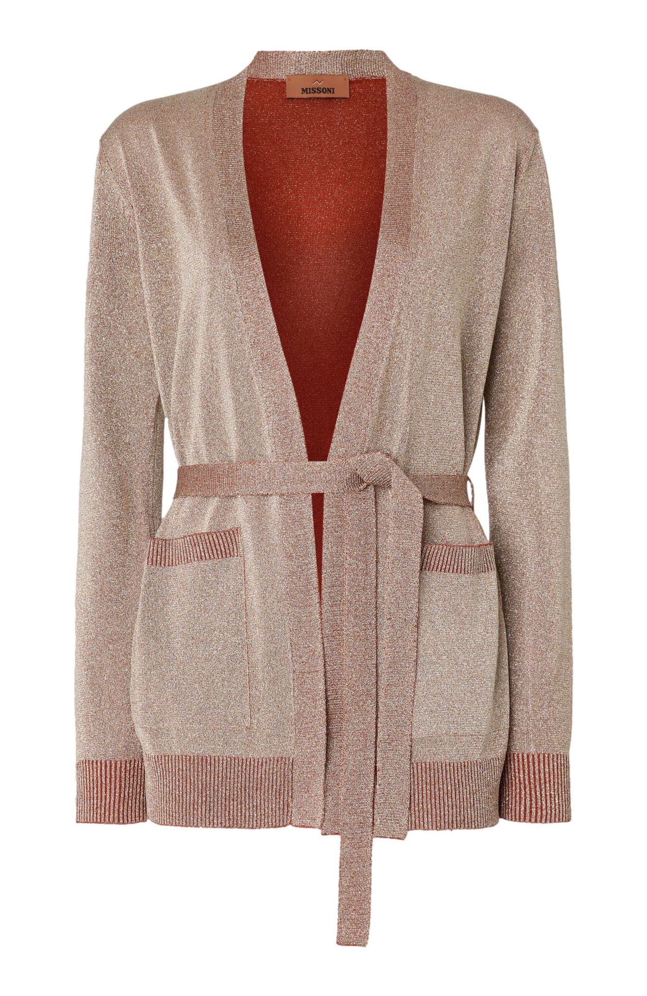Cardigan With Belt In Lame - image 4