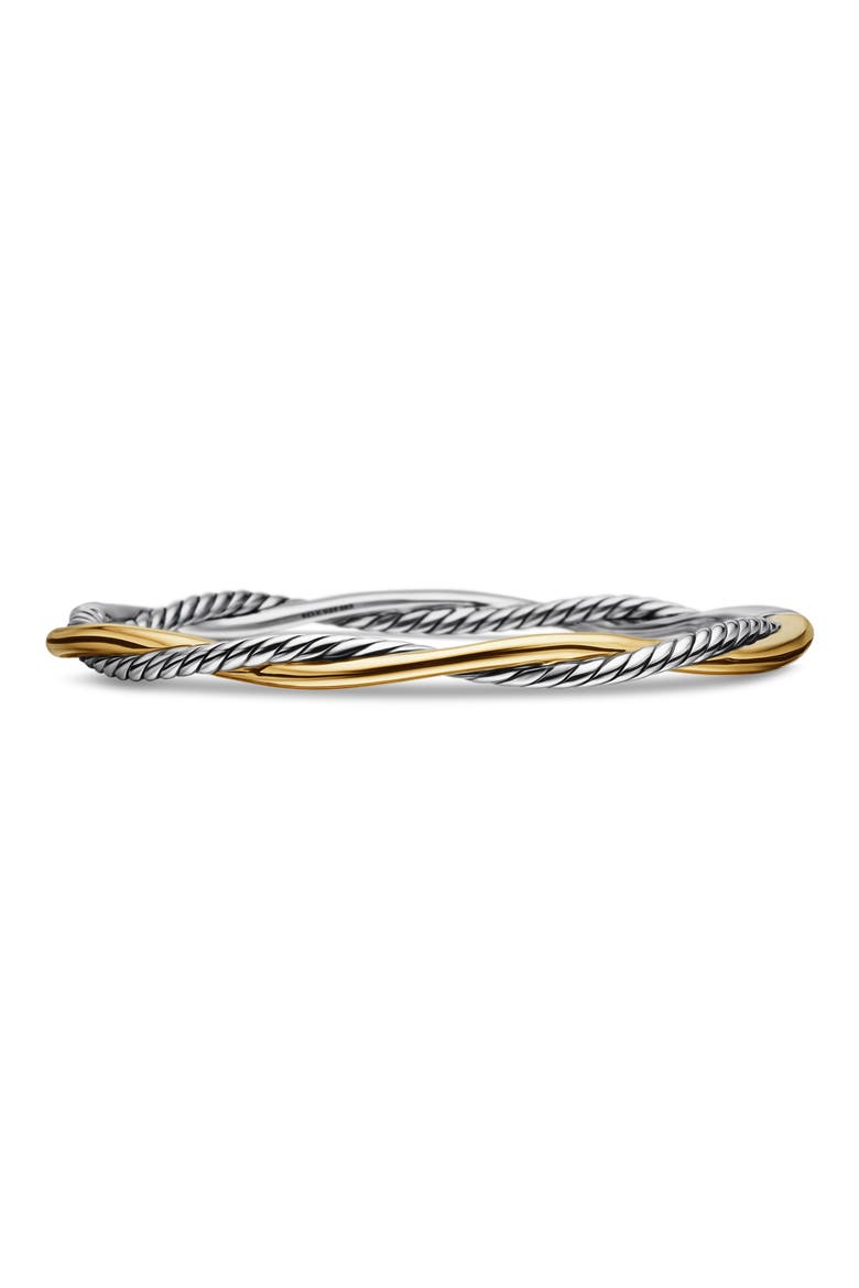Petite Infinity Bracelet in Sterling Silver with 14K Yellow Gold, Main, color, STERLING SILVER WITH 14K GOLD