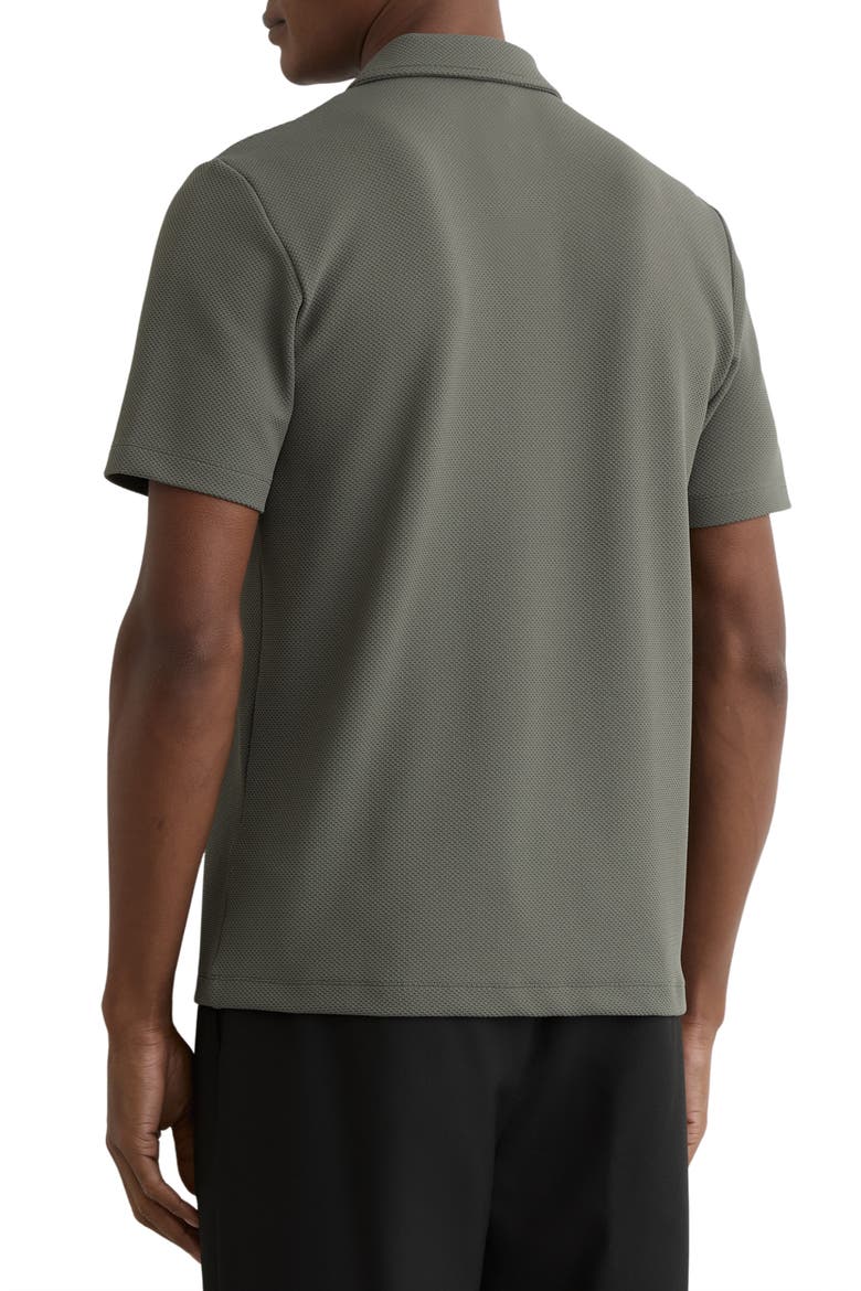 Forno Textured Quarter Zip Polo, Alternate, color, SAGE GREEN