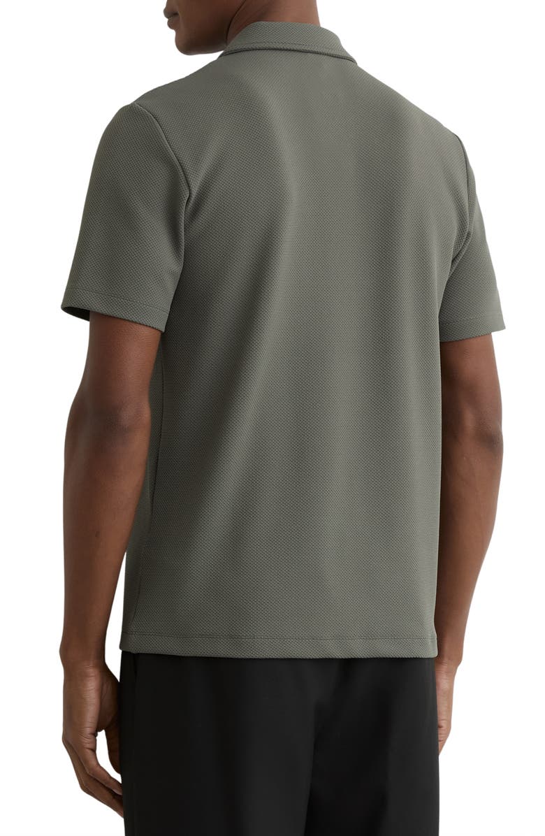 Reiss Forno Textured Quarter Zip Polo, Alternate, color, Sage Green