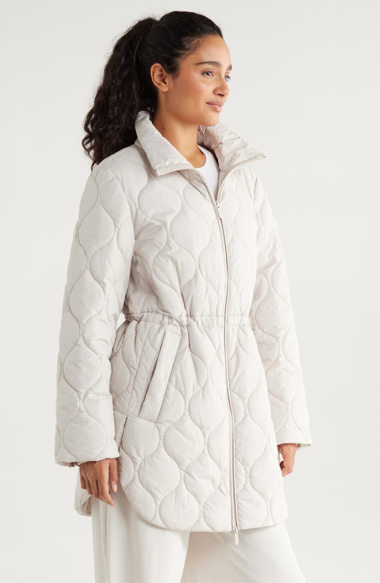 Longline Onion Quilted Bomber Jacket