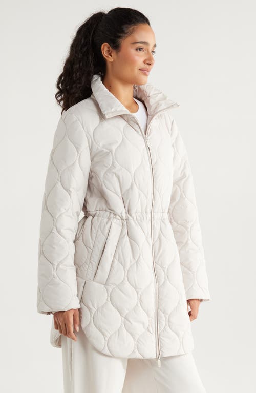 Zella Longline Onion Quilted Bomber Jacket