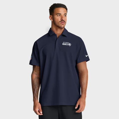 Men's Nike College Navy Seattle Seahawks Sideline City Pride Woven Performance Polo