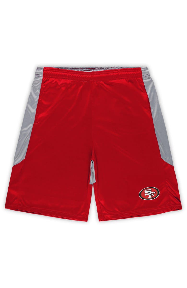 FANATICS Men's Fanatics Scarlet San Francisco 49ers Big & Tall Team Logo Shorts, Alternate, color, Scarlet