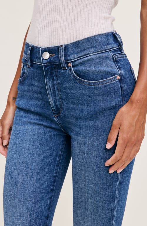 Shop Dl1961 Mara Instasculpt Mid Rise Ankle Straight Leg Jeans In Palm Springs Dl Airbrushed
