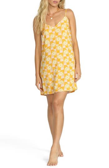 Billabong '90s Babe Mini Sundress In Orange