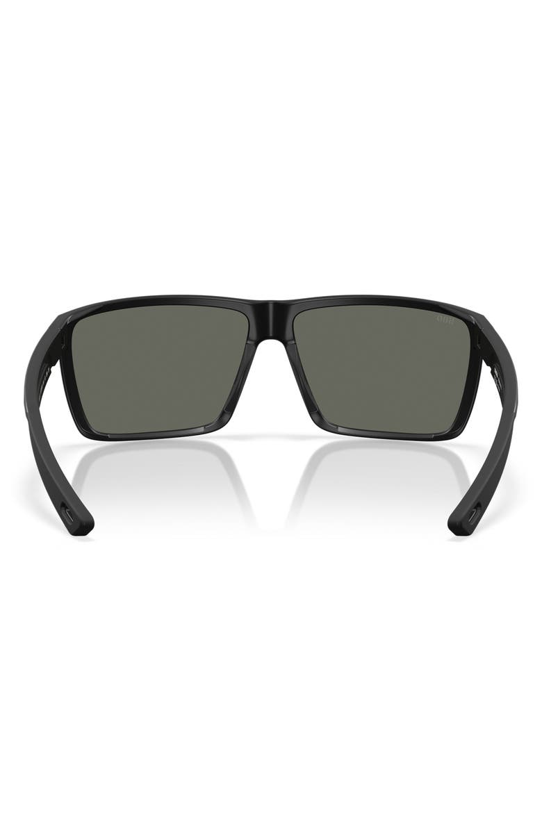 Costa Del Mar Rincon II 64mm Polarized Oversize Rectangular Sunglasses, Alternate, color, Matte Black / Gray