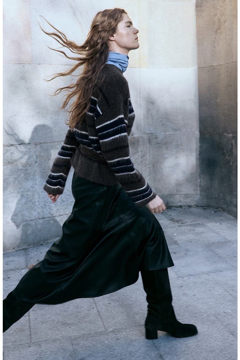 Stripe Sweater, Alternate, color, GREY